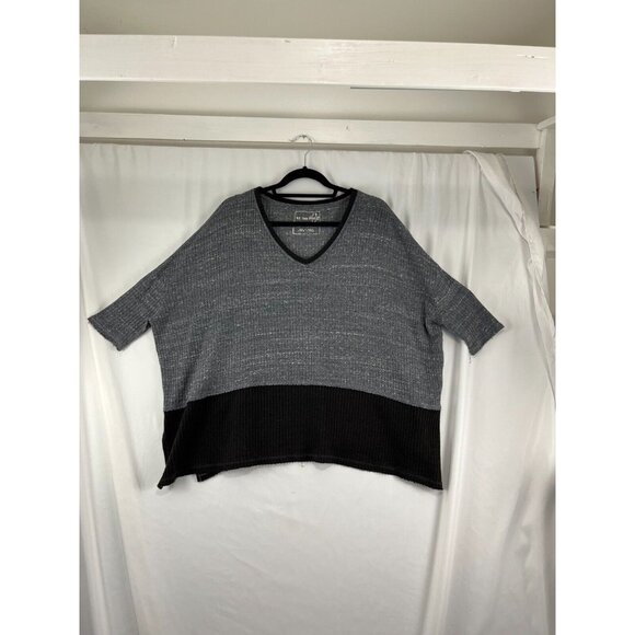We the Free Waffle Knit Grey Oversized Women's - Picture 2 of 10